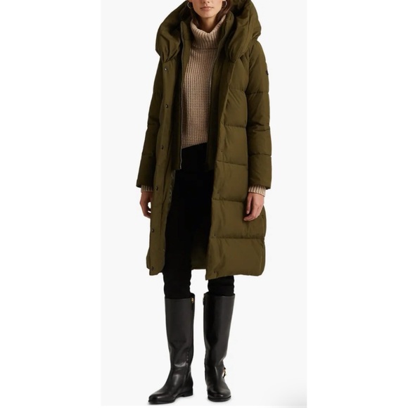 Ralph Lauren Down Puffer Long Coat w/ Hood (Size: M) - Picture 11 of 11